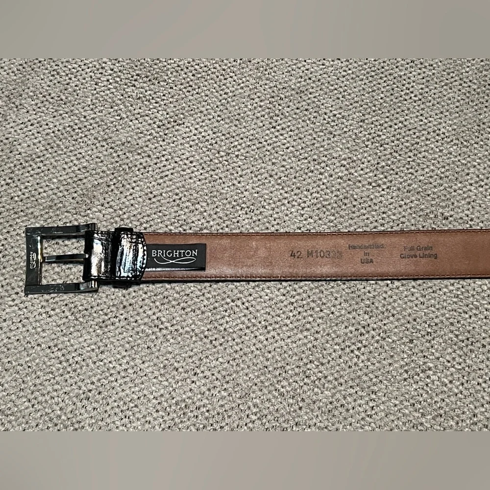 Brighton Men’s Croc Embossed Leather‎ Belt 42